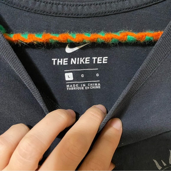 Destroyed Nike Vibes Men’s Black Large Short Sleeve T Shirt Holey Sun - Picture 8 of 13